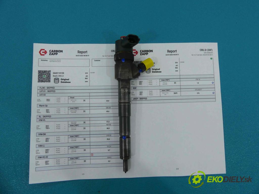 Opel Astra III 2004-2014 1.9 cdti 120 HP manual 88 kW 1910 cm3 5- vstrek 0445110159 (Vstrekovače)