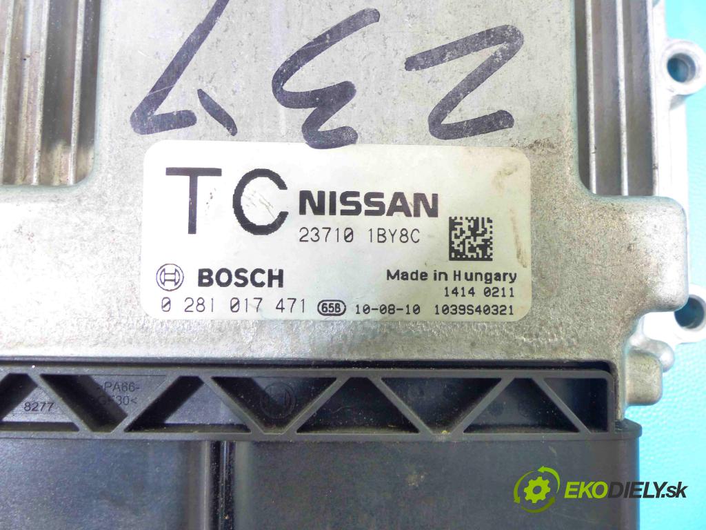 Infiniti FX II 2008-2017 3.0 V6 238HP automatic 175 kW 2991 cm3 5- riadiaca jednotka motora 0281017471