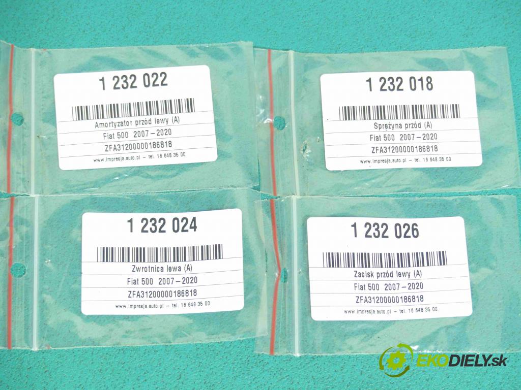 Fiat 500 2007-2020 1.2 69KM manual 51 kW 1242 cm3 3- náboj ľavé  (Náboje)