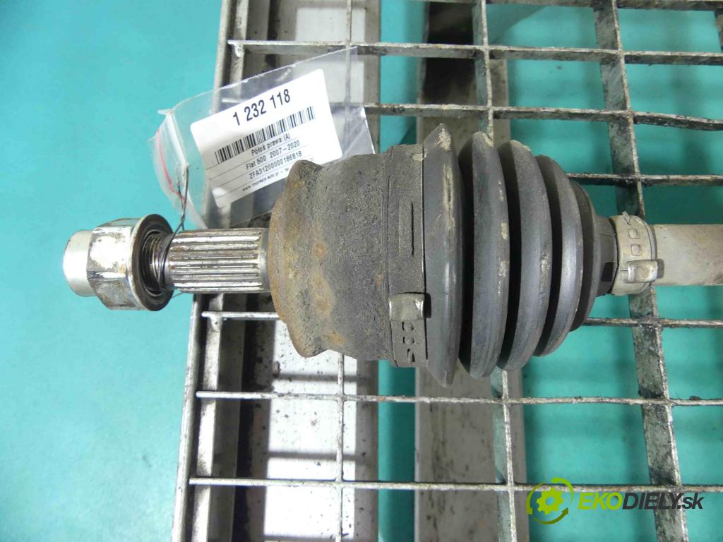 Fiat 500 2007-2020 1.2 69KM manual 51 kW 1242 cm3 3- poloos pravé  (Poloosy)