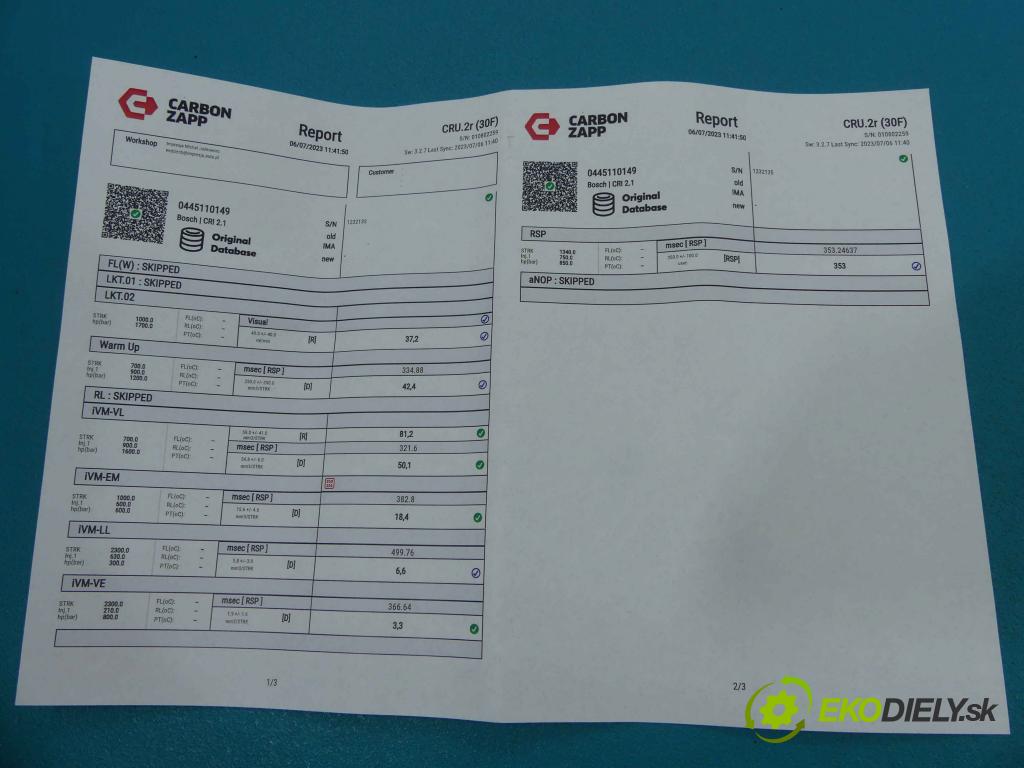 Bmw 3 E46 1998-2007 2.0d 116 HP manual 85 kW 1995 cm3 3- vstrek 0445110149 (Vstrekovače)