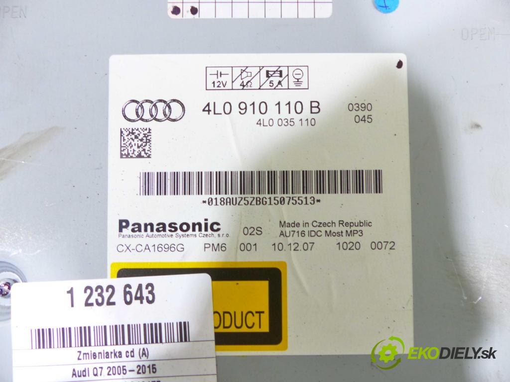 Audi Q7 2005-2015 4,2.0 tdi 326KM automatic 240 kW 4134 cm3 5- Menič: cd 4L0910110B (CD meniče)