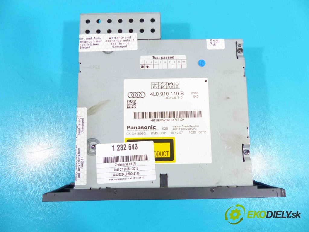 Audi Q7 2005-2015 4,2.0 tdi 326KM automatic 240 kW 4134 cm3 5- Menič: cd 4L0910110B (CD meniče)
