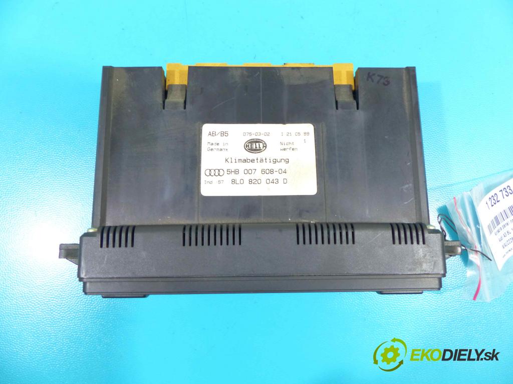 Audi A3 8L 1996-2003 1.6 SR 101 HP manual 74 kW 1595 cm3 3- panel kúrenia 8L0820043D