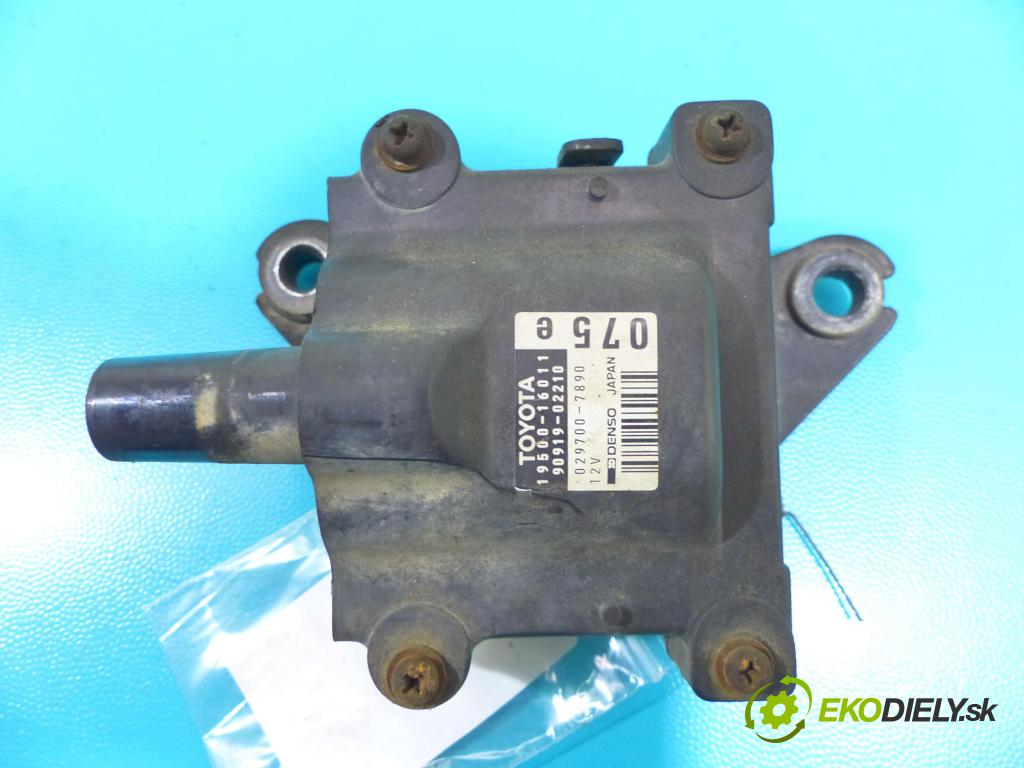 Toyota Carina E 1992-1998 1.6 16v 99 HP manual 73 kW 1587 cm3 5- cievka zapaľovacia 19500-16011 (Zapaľovacie cievky, moduly)