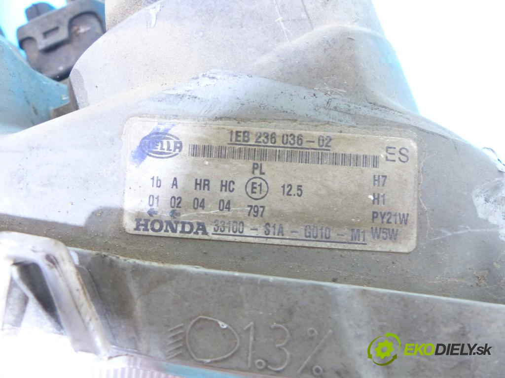 Honda Accord VI 1998-2002 1,8.0 16v 136 HP manual 100 kW 1850 cm3 4- Reflektor: pravý  (Pravé)