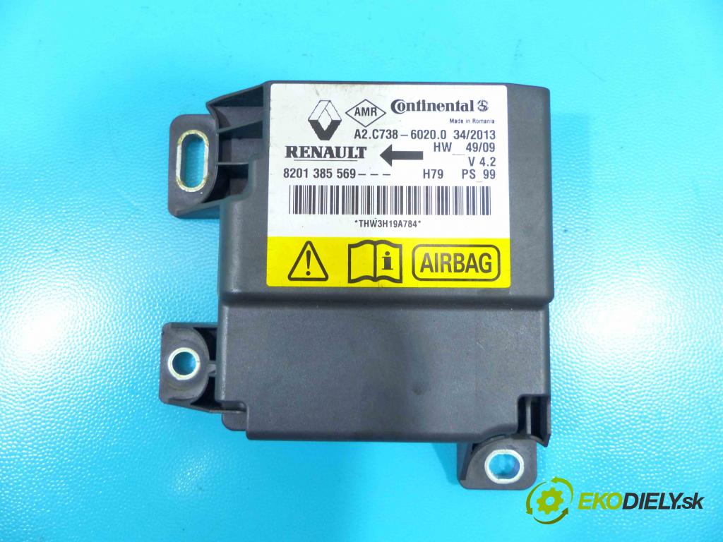 Dacia Duster I 2010-2018 1.6 16v 105 HP manual 77 kW 1598 cm3 5- modul riadiaca jednotka 8201385569 (Ostatné)