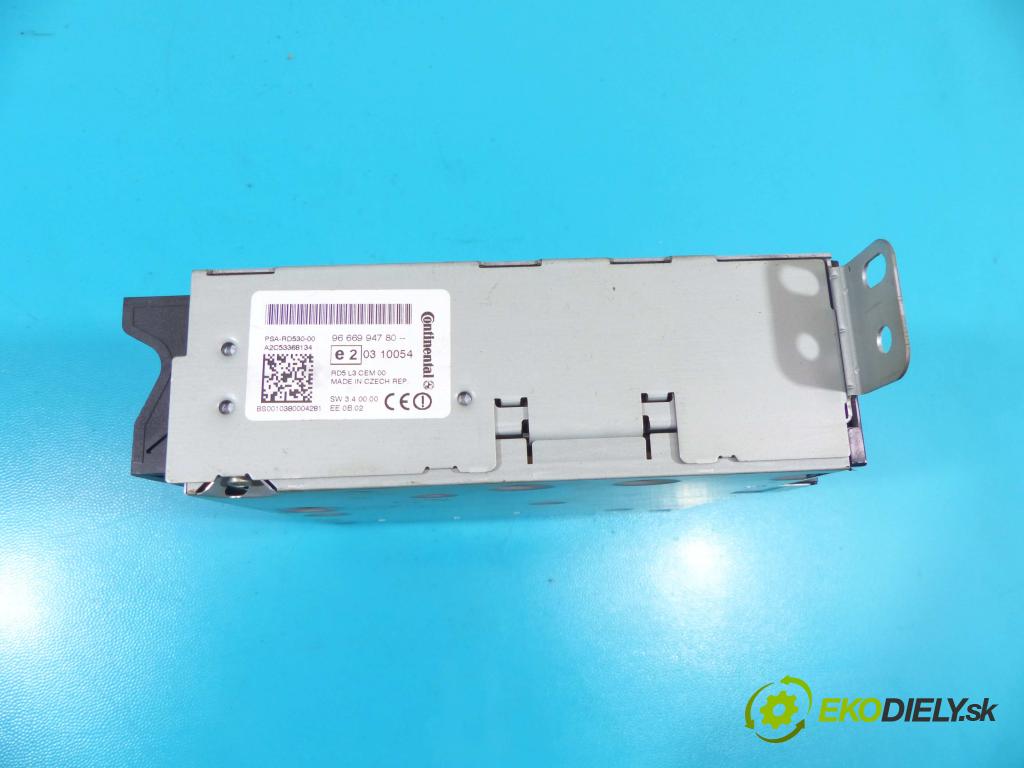 Citroen C4 II 2010-2017 1.6 16v VTI 120 HP manual 88 kW 1598 cm3 5- Radio továreň: 9666994780