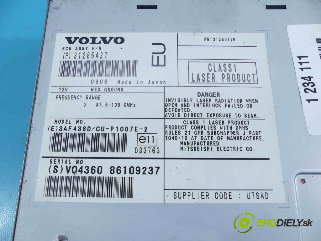 Volvo V50 2.0d 136 HP manual 100 kW 1997 cm3 5- Navigácia: 31285427 (GPS navigácie)