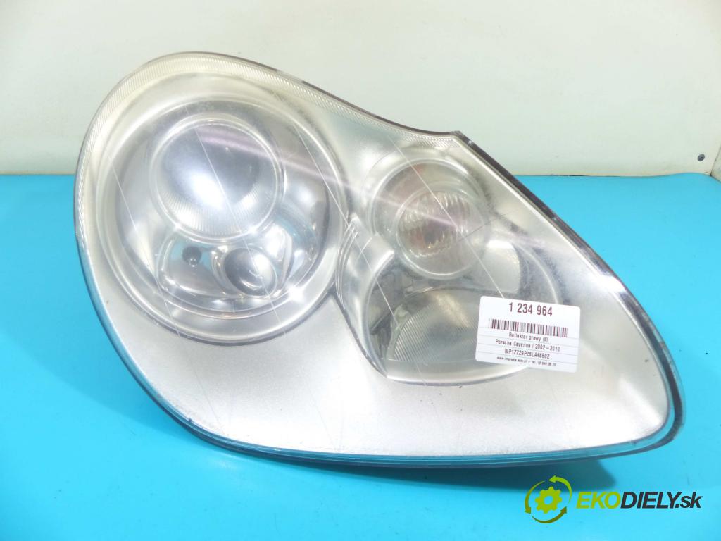 Porsche Cayenne I 2002-2010 4.5 V8 340KM: automatic 250 kW 4511 cm3 5- Reflektor: pravý 7L5941006AR (Pravé)