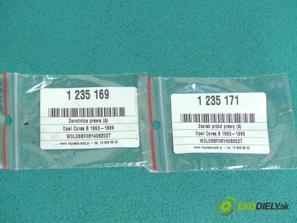 Opel Corsa B 1993-1999 1.2 16v 65 HP manual 48 kW 1199 cm3 3- brzdič predné pravý (Ostatné)