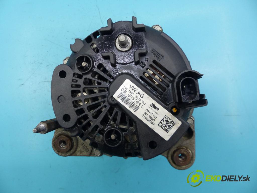 Skoda Octavia III 2013- 1.6 tdi 105 hp manual 77 kW 1598 cm3 5- Alternator 03L903024L (Alternátory)