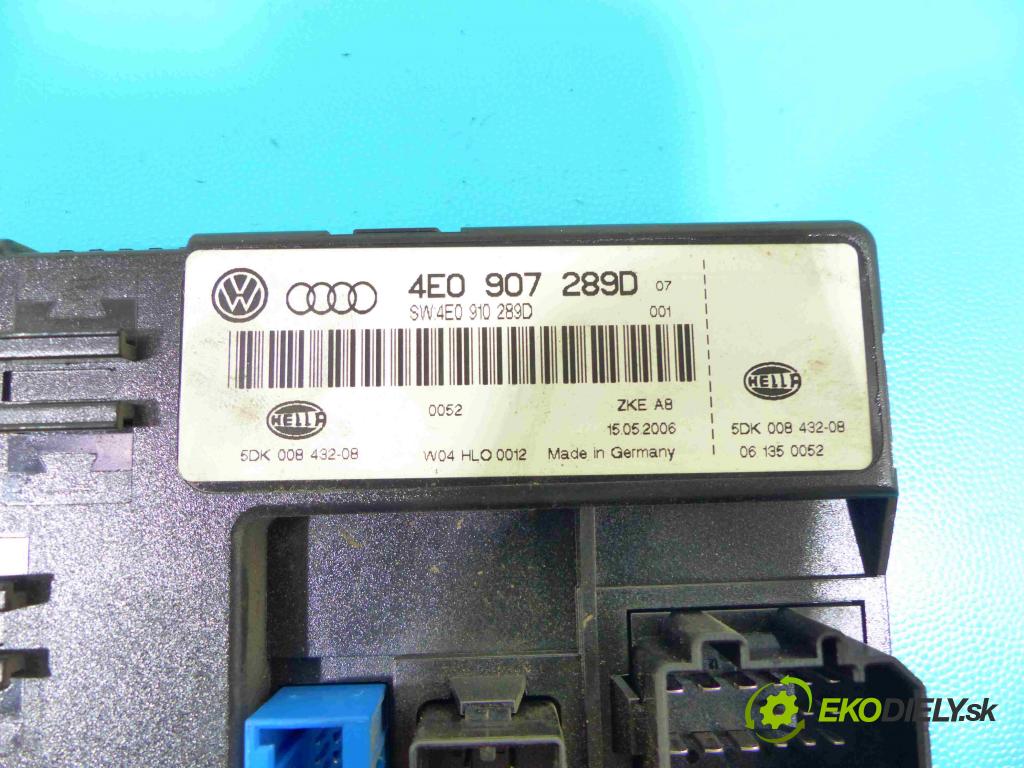Audi A8 D3 2002-2009 4.2 B V8 334HP automatic 246 kW 4200 cm3 4- modul riadiaca jednotka 4E0907289D (Ostatné)