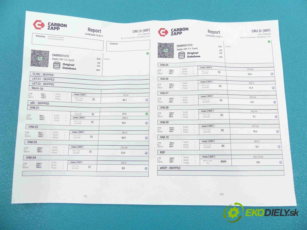 Citroen C5 II 2008-2017 2.0 hdi 163 HP manual 120 kW 1997 cm3 5- vstrek EMBR00101D (Vstrekovače)