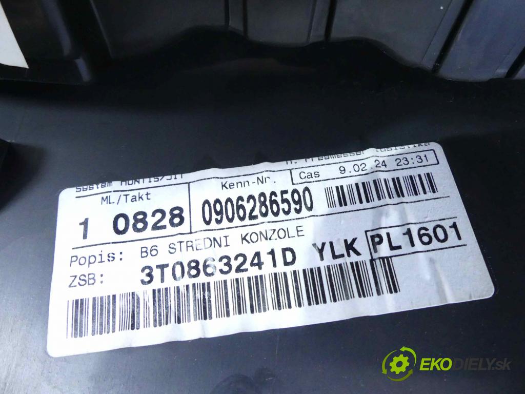 Skoda Superb II 2008-2015 2.0 tdi 170 HP automatic 125 kW 1968 cm3 4- operadlo 3T0863241D (Lakťové opierky)