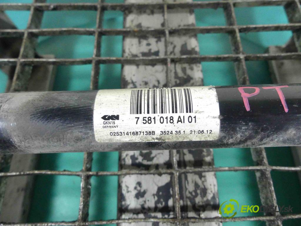 Bmw 5 F10 2010-2017 3.0d 258 HP automatic 190 kW 2993 cm3 4- poloos pravé 7581018 (Poloosy)