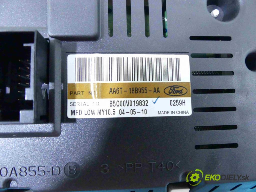 Ford Fiesta Mk7 2008-2017 1.4 tdci 68 HP manual 50 kW 1399 cm3 5- Zobrazit: AA6T-18B955-AA (Prístrojové dosky, displeje)