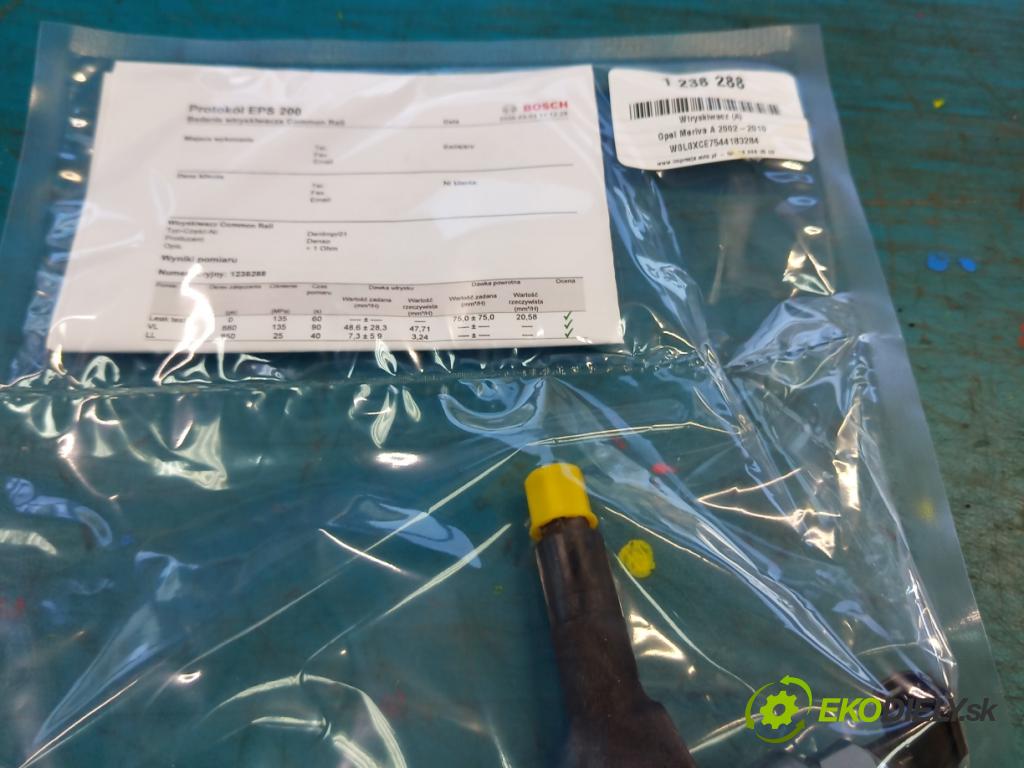 Opel Meriva A 2002-2010 1.7 cdti 101 hp manual 74 kW 1686 cm3 5- vstřikovač 897313-8612 (Vstřikovač paliva)