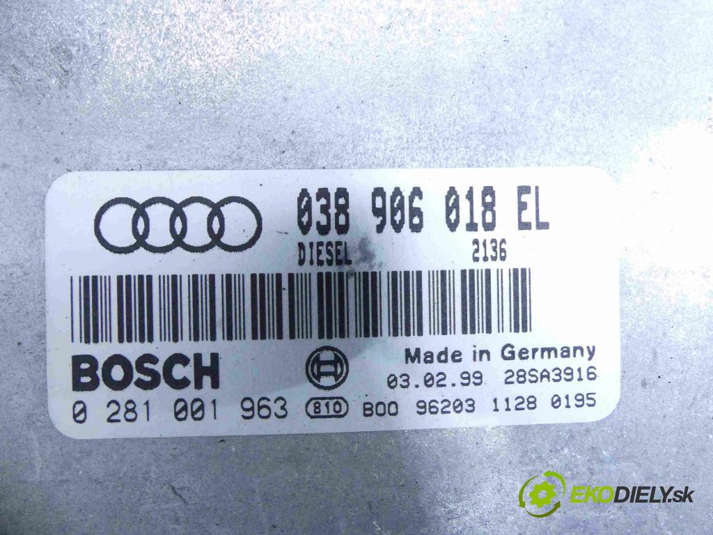 Audi A4 B5 1994-2001 1.9 tdi 90 HP manual 66 kW 1896 cm3 5- Jednotka riadiaca 038906018EL