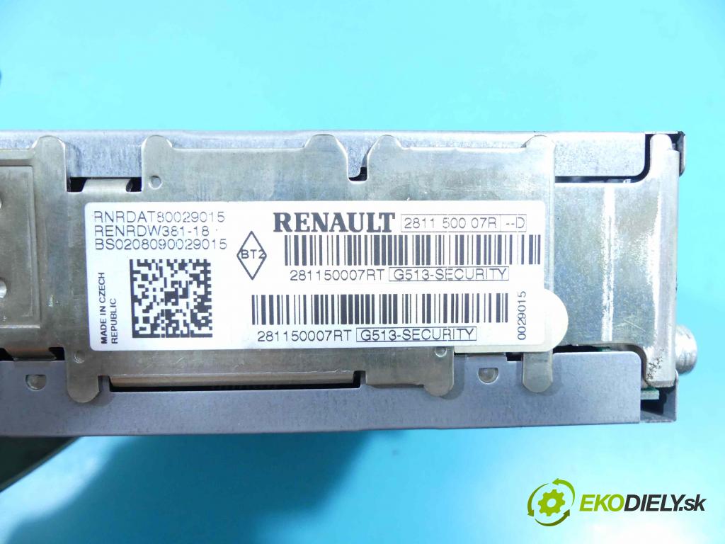 Renault Laguna III 2007-2015 2.0 16v 140 HP manual 103 kW 1997 cm3 5- Radio továreň: 281150007R-D