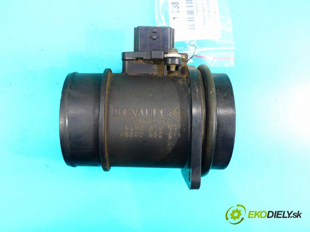 Renault Laguna III 2007-2015 2.0 16v 140 HP manual 103 kW 1997 cm3 5- průtokoměr: 8200373771A (Váhy vzduchu)