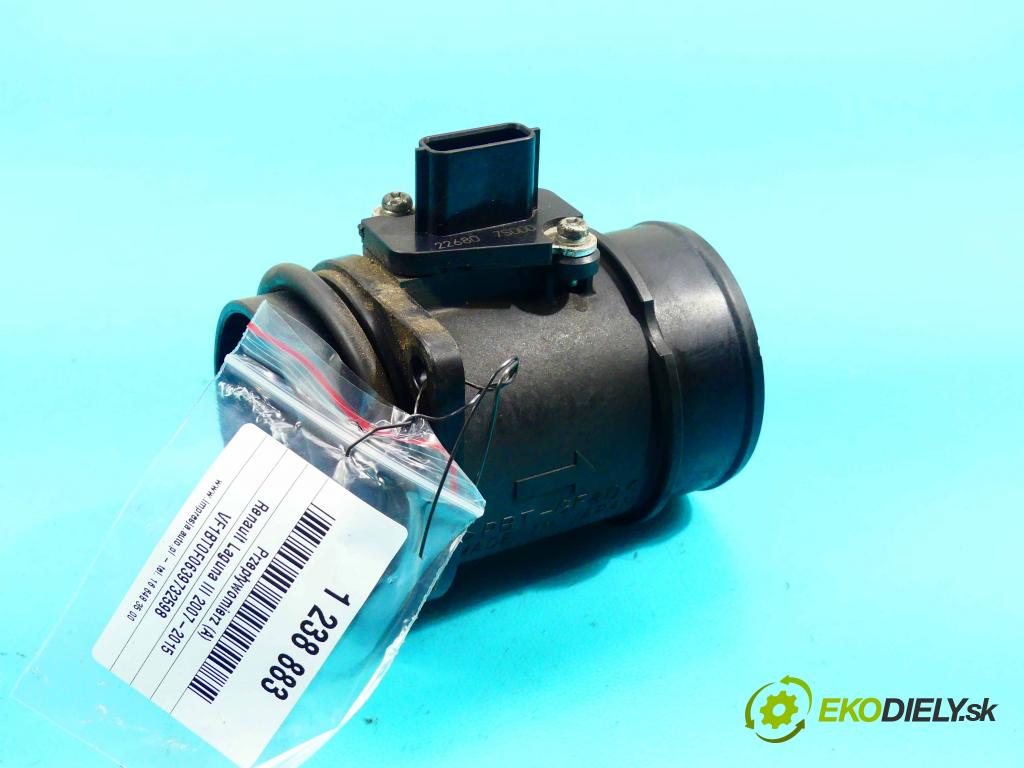 Renault Laguna III 2007-2015 2.0 16v 140 HP manual 103 kW 1997 cm3 5- průtokoměr: 8200373771A (Váhy vzduchu)