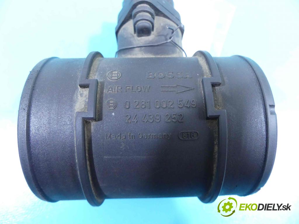 Opel Corsa C 2000-2006 1,3.0 cdti 69KM manual 51 kW 1248 cm3 3- průtokoměr: 0281002549 (Váhy vzduchu)