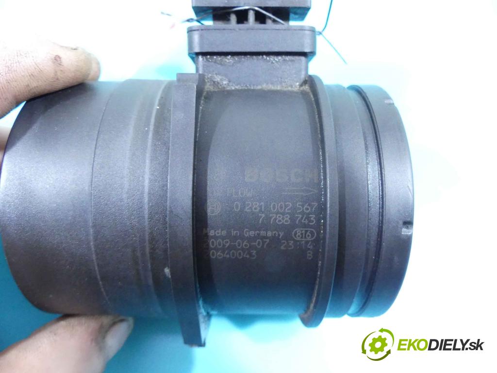 Bmw 1 E87 2004-2011 2.0d 143 HP manual 105 kW 1995 cm3 5- průtokoměr: 0281002567 (Váhy vzduchu)