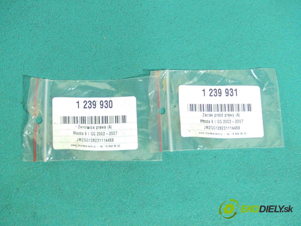 Mazda 6 I GG 2002-2007 1.8 16v 120 HP manual 88 kW 1799 cm3 4- náboj pravé  (Náboje)