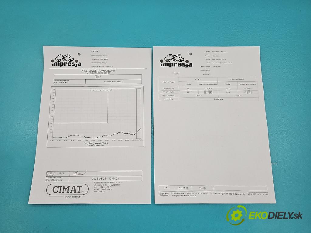 Audi A3 8L 1996-2003 1.9 tdi 110 hp manual 81 kW 1896 cm3 3- Turbodmychadlo repasováno 454195-1