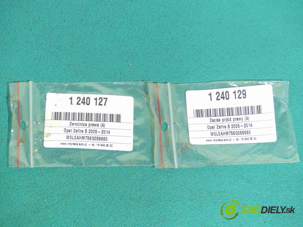 Opel Zafira B 2005-2014 1.9 cdti 101 HP manual 74 kW 1910 cm3 5- brzdič predné pravý (Ostatné)