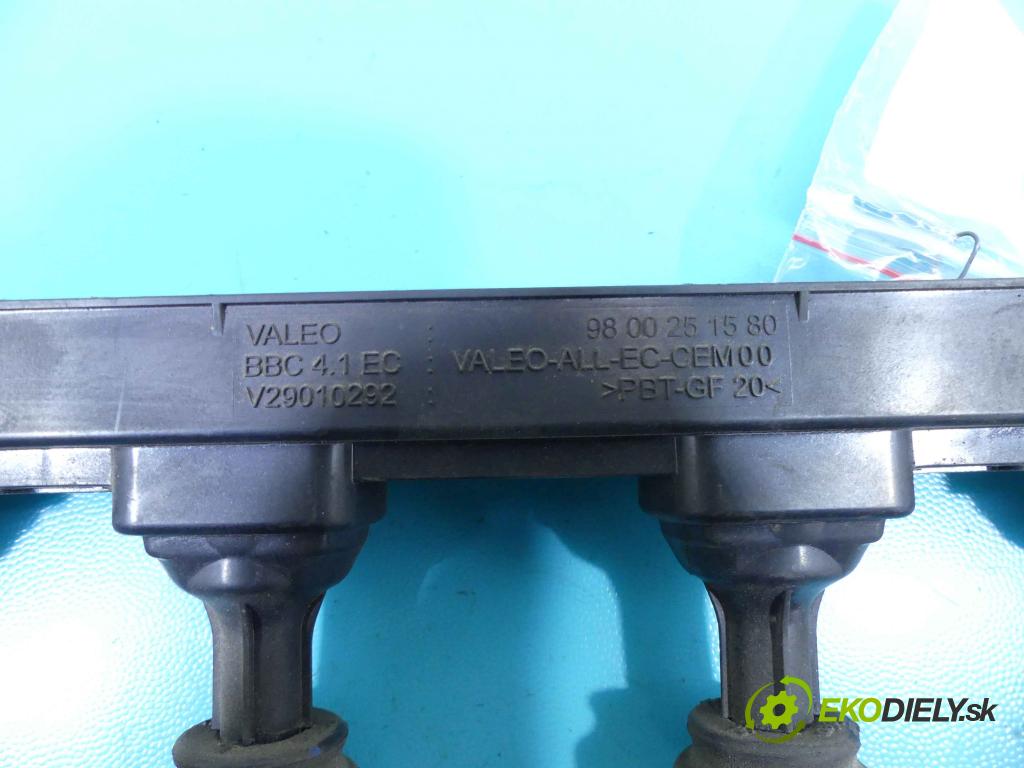 Peugeot 301 1.6 16V 116 HP manual 85 kW 1587 cm3 4- cievka zapaľovacia 9800251580 (Zapaľovacie cievky, moduly)