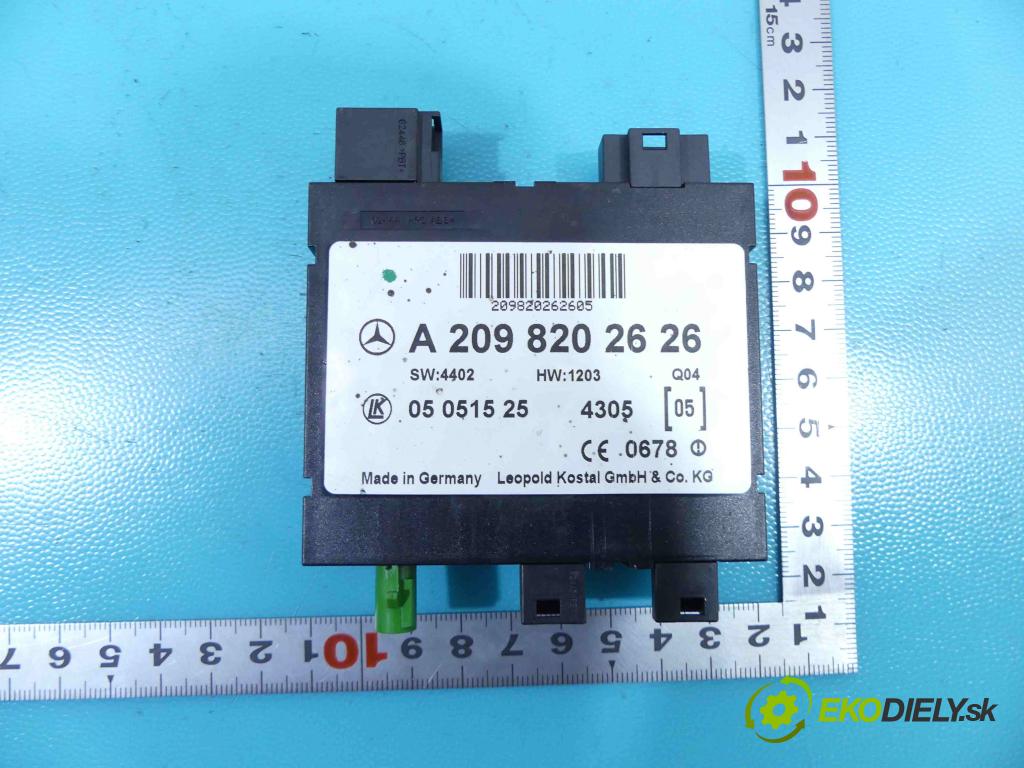 Mercedes CLK II C209 2002-2009 2,2.0 cdi 150 HP automatic 110 kW 2148 cm3 2- modul riadiaca jednotka A2098202626 (Ostatné)
