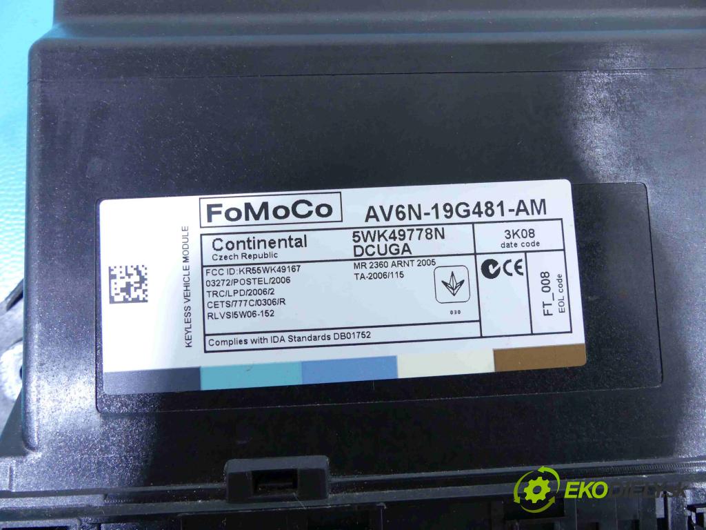 Ford Focus Mk3 2010-2018 2.0 TDCI 140 HP manual 103 kW 1997 cm3 5- modul riadiaca jednotka AV6N-19G481-AM (Ostatné)