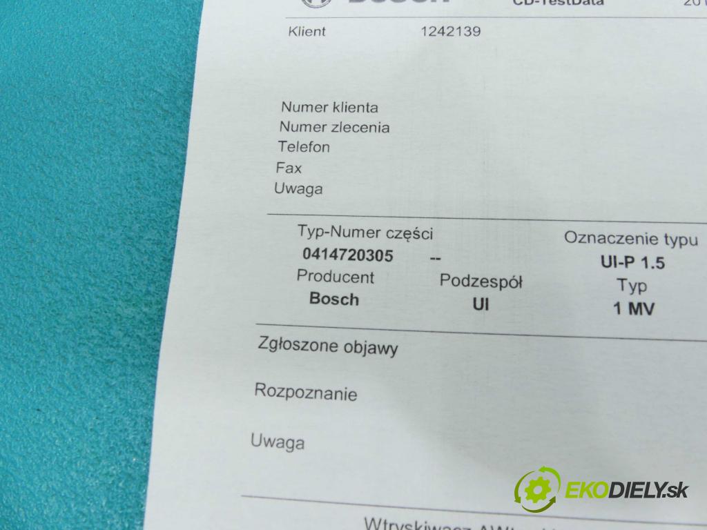 Vw Touareg I 2002-2010 5.0 TDI 313 HP automatic 230 kW 4921 cm3 5- vstrekovacie čerpadlo 0414720305 (Vstrekovače)