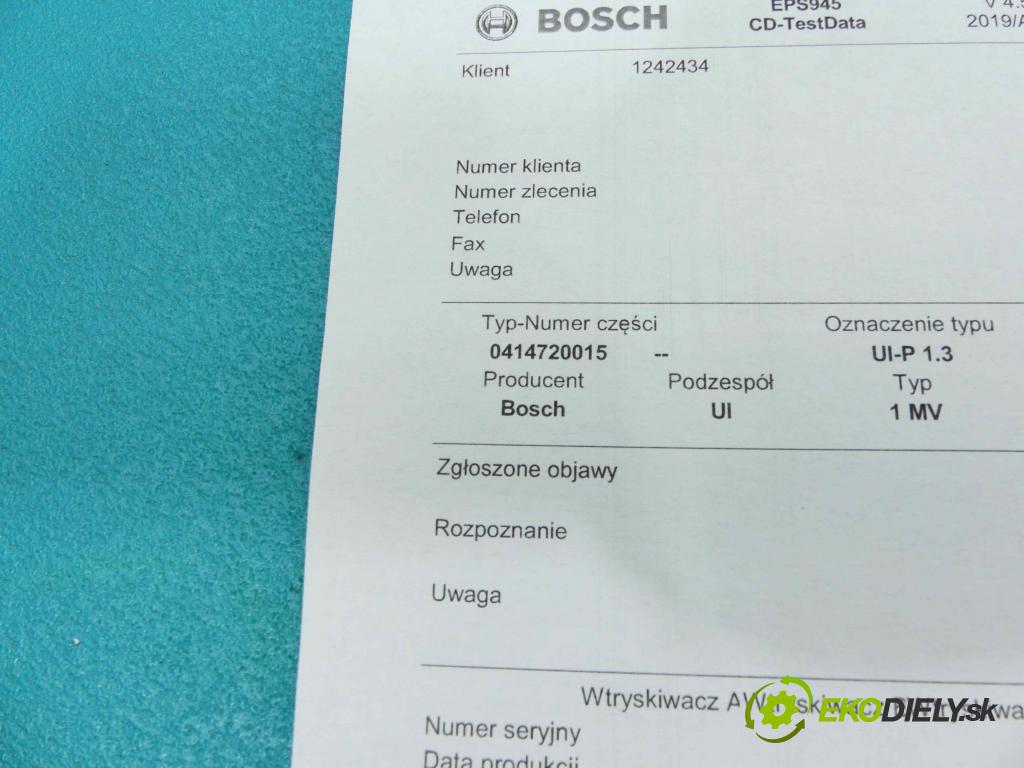 Skoda Fabia I 1999-2007 1.9 tdi 101 HP manual 74 kW 1896 cm3 5- vstrekovacie čerpadlo 0414720215 (Vstrekovače)