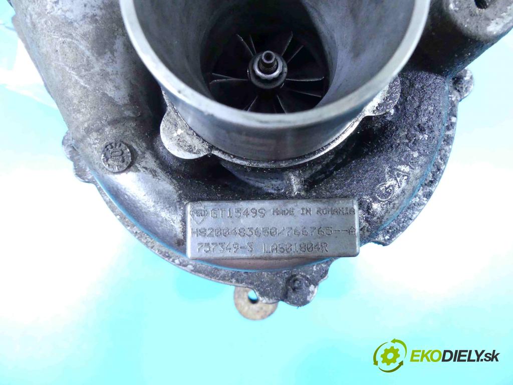 Renault Master II 1998-2010 2.5 dci 101 HP manual 74 kW 2463 cm3 5- turbodúchadlo, turbo 757349-3 (Turbodúchadlá (kompletné))