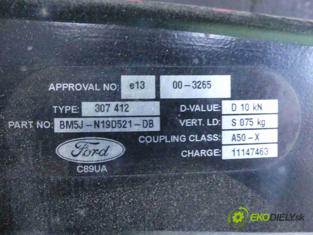 Ford Focus Mk3 2010-2018 2.0 TDCI 140 HP manual 103 kW 1997 cm3 5- Hák: vlečení: BM5J-N19D521-DB (Ťažné zariadenia)