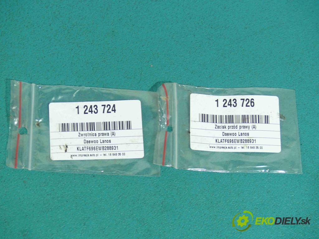 Daewoo Lanos 1.6 16v 106 HP manual 78 kW 1598 cm3 4- brzdič predné pravý (Ostatné)