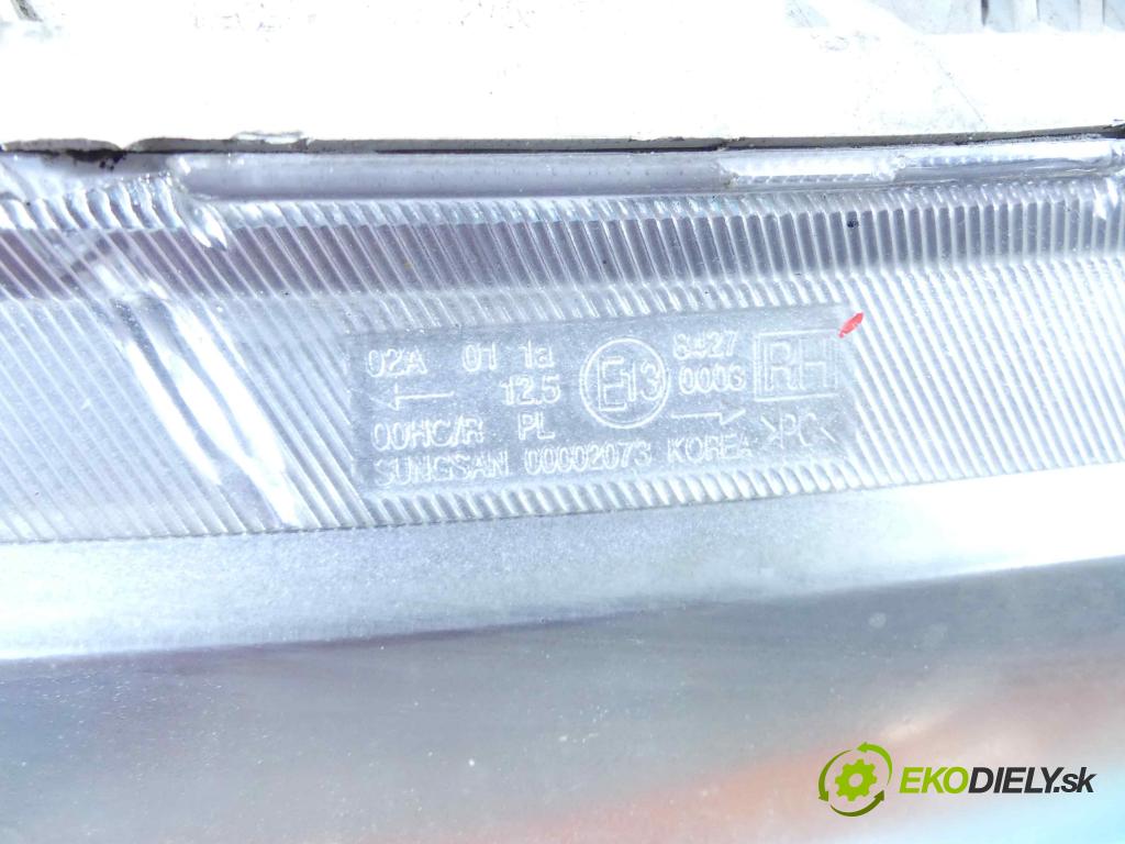 Chevrolet Aveo T200 2003-2008 1.4 16v 94 HP manual 69 kW 1399 cm3 5- Reflektor: pravý  (Pravé)