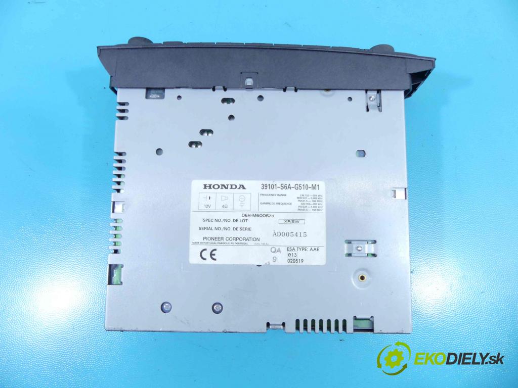 Honda Civic VII 2000-2006 1.6 16v 110 HP manual 81 kW 1590 cm3 5- Radio originál 39101-S6A-G510-M1