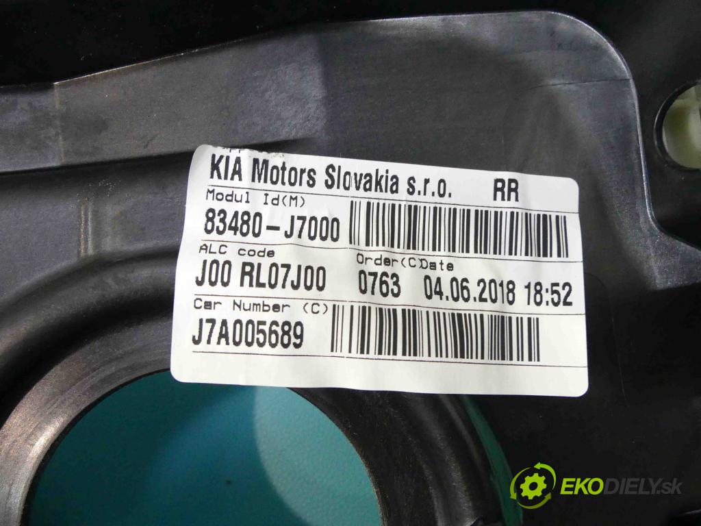 Kia Ceed III 2018- 1.6 crdi 116 hp manual 85 kW 1598 cm3 5- mechanismus stahování zadní pravý 83460-J7000