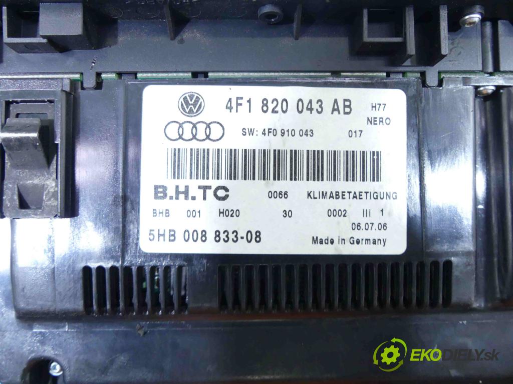 Audi A6 C6 2004-2011 3.0 tdi 232KM automatic 171 kW 2967 cm3 4- panel kúrenia 4F1820043AB