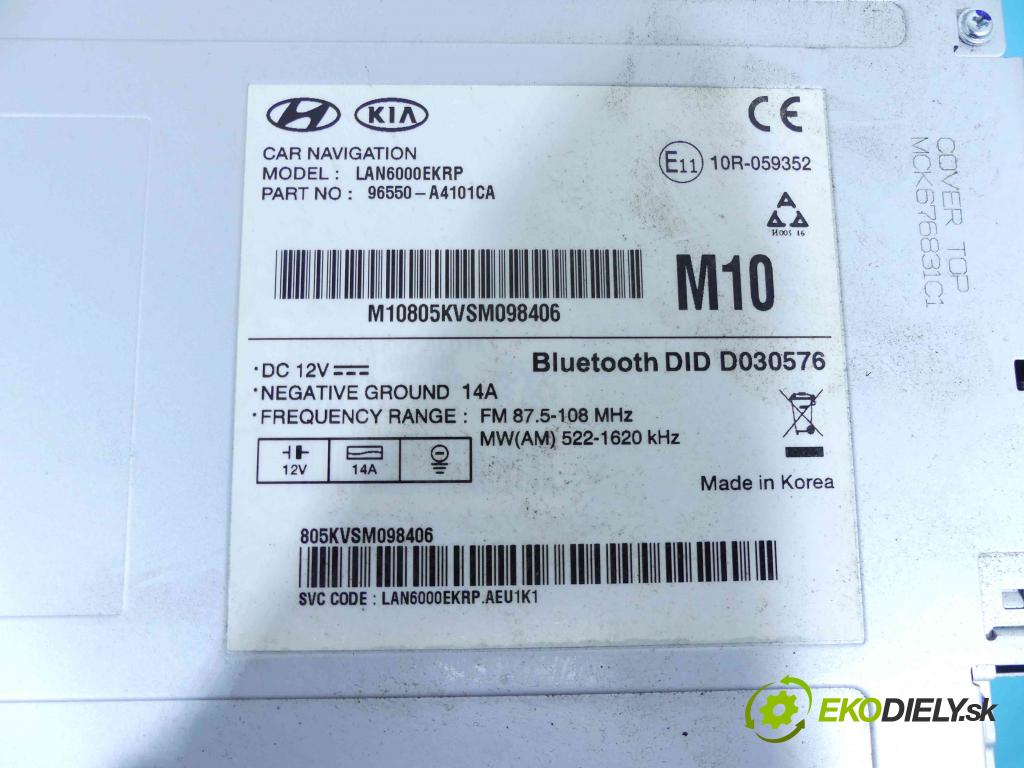 Kia Carens IV 2013-2019 1.7 crdi 141 HP automatic 104 kW 1685 cm3 5- Radio továreň: 96550-A4101CA