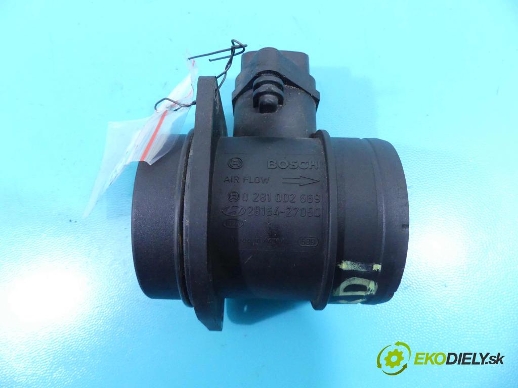 Kia Cerato 2004-2008 1.5 crdi 102 HP manual 75 kW 1493 cm3 5- průtokoměr: 0281002669 (Váhy vzduchu)