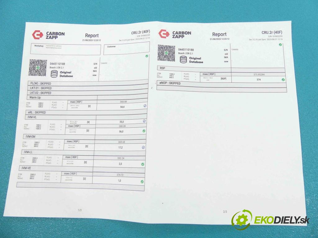 Citroen Xsara Picasso 1.6 hdi 109 HP manual 80 kW 1560 cm3 5- vstrek 0445110188 (Vstrekovače)
