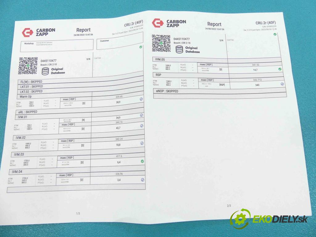 Skoda Octavia III 2013- 1.6 tdi 105 HP manual 77 kW 1598 cm3 5- vstrek 0445110477 (Vstrekovače)