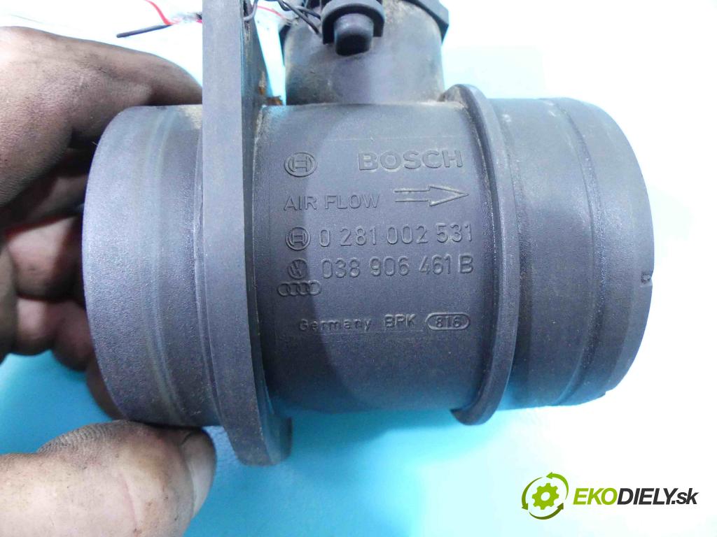 Vw Polo IV 9N 2001-2009 1.9 tdi 101 HP manual 74 kW 1896 cm3 3- průtokoměr: 0281002531 (Váhy vzduchu)
