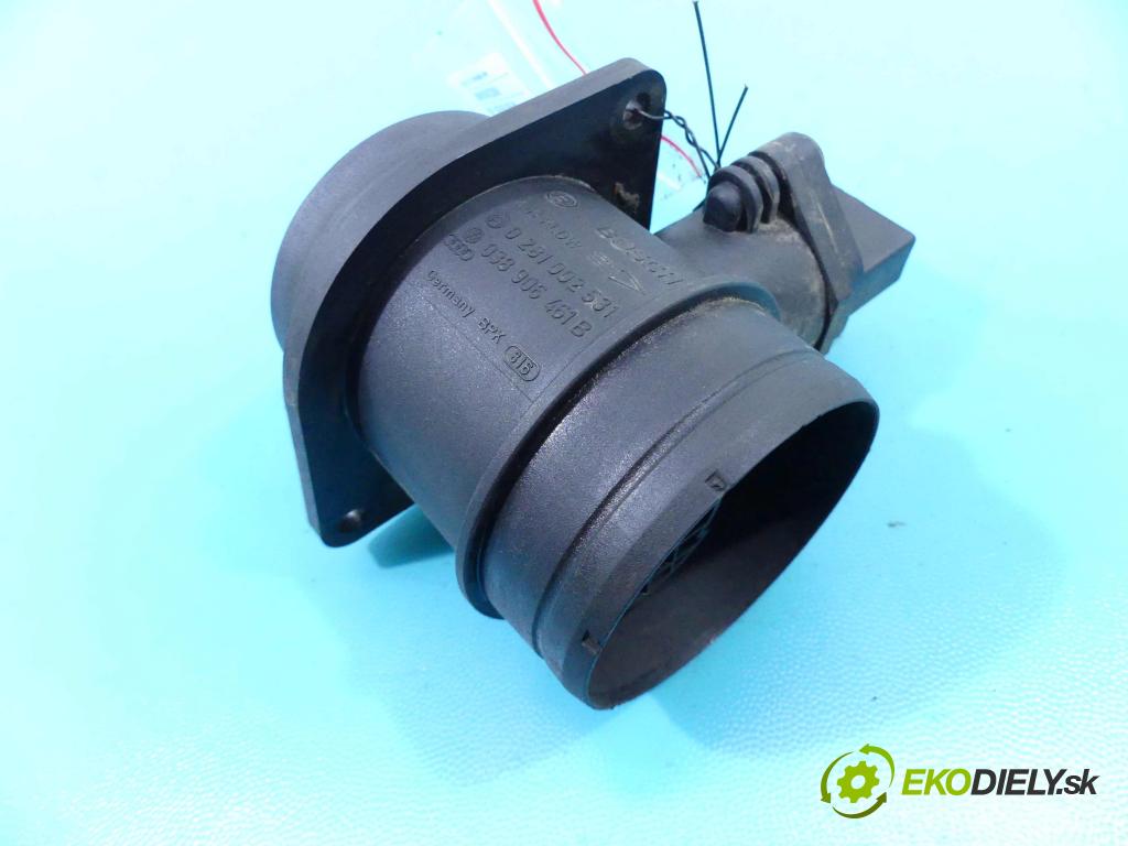 Vw Polo IV 9N 2001-2009 1.9 tdi 101 HP manual 74 kW 1896 cm3 3- průtokoměr: 0281002531 (Váhy vzduchu)