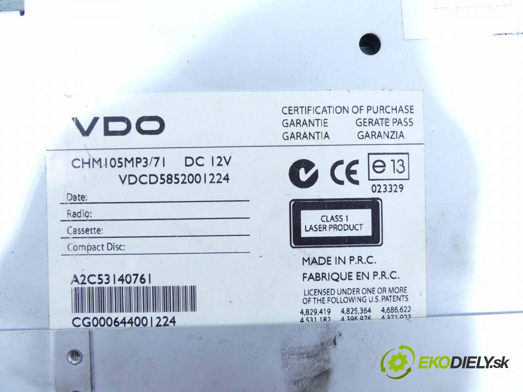 Vw Polo IV 9N 2001-2009 1.9 tdi 101 HP manual 74 kW 1896 cm3 3- Menič: cd 5852001224 (CD meniče)